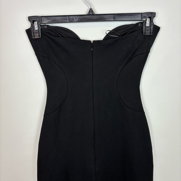 NICHOLAS Tena Deep V Sweetheart Strapless Gown in Black Size 0 - Picture 6 of 14